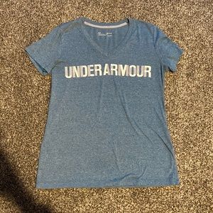 Women’s Under Armour Tech Twist Script V-Neck Teal